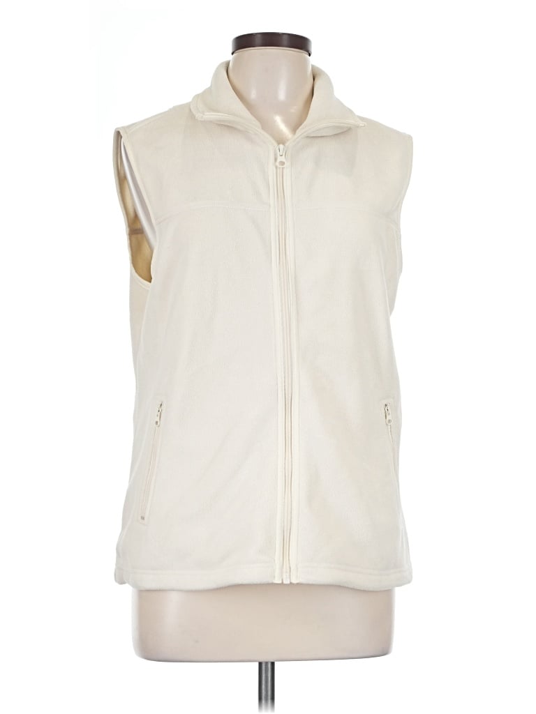 Pre-owned Natural Reflections Vest In Ivory