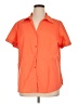 Basic Editions Orange Short Sleeve Blouse Size 1X - photo 1