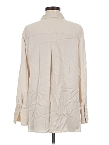 Theory Long Sleeve Silk Top (view 2)