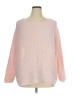 Denim & Co Color Block Pink Pullover Sweater Size XL (estimated) - photo 1