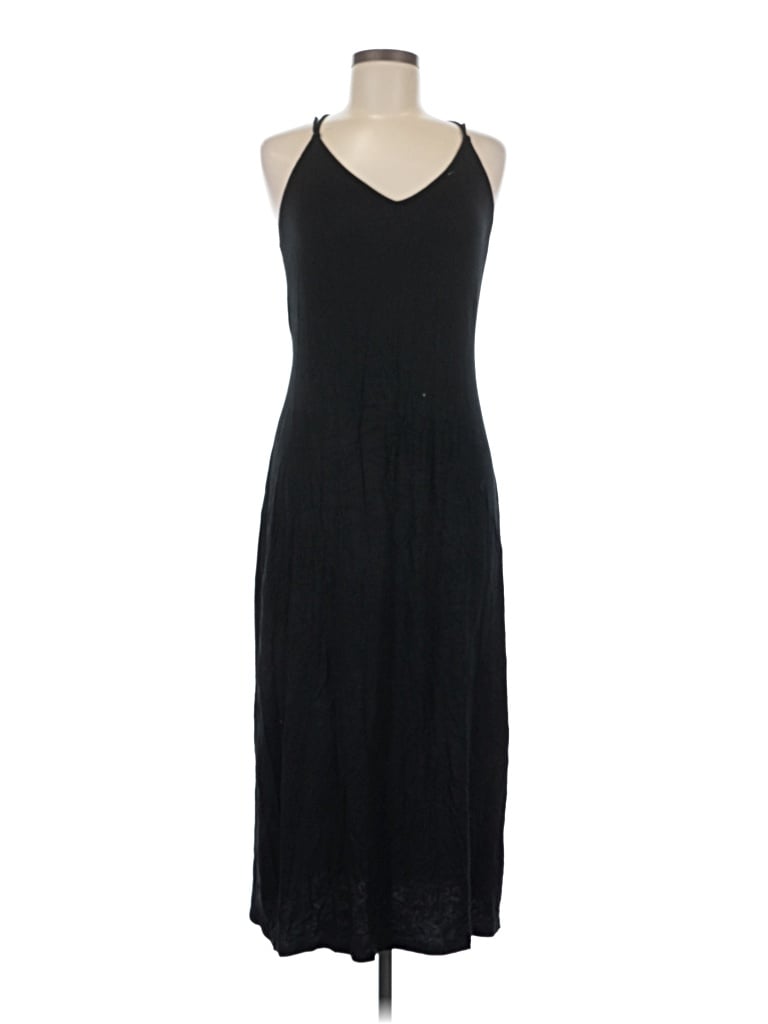 Pre-owned La Relaxed Casual Dress In Black