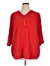 Emily Daniels Red 3/4 Sleeve Blouse Size XL - photo 1