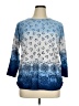 New Directions Blue 3/4 Sleeve Top Size XL - photo 1