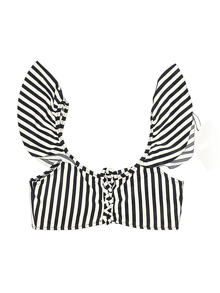 Flynn Skye Swimsuit Top Ivory Stripes Pattern Swimwear