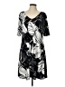 Chico's Print Black Casual Dress Size Lg (2) - photo 1