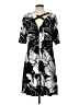 Chico's Print Black Casual Dress Size Lg (2) - photo 2