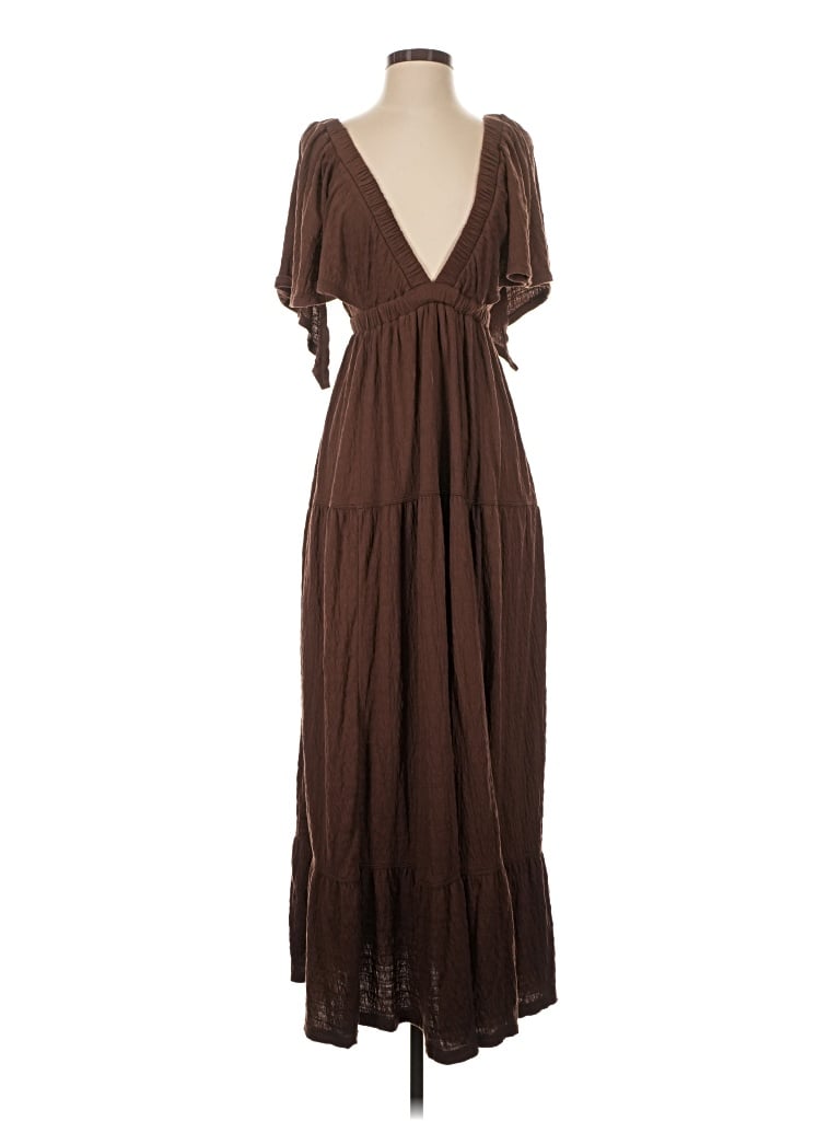Pre-owned Fp Beach Casual Dress In Brown