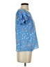 Joie 100% Polyester Blue Short Sleeve Blouse Size XS - photo 4