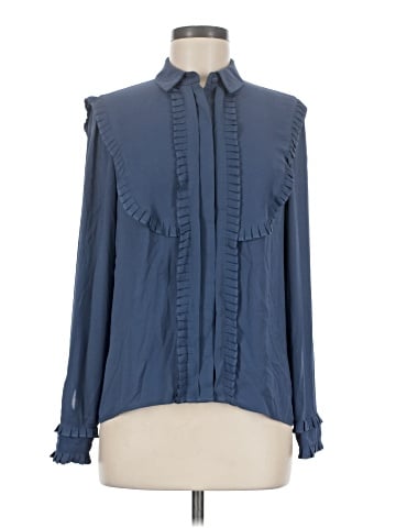 Topshop Long Sleeve Blouse (view 1)