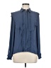 Topshop 100% Polyester Blue Long Sleeve Blouse Size 6 - photo 1