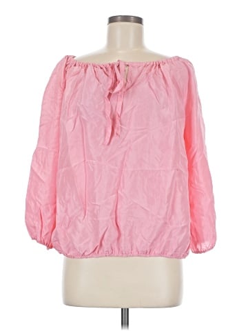 Trina Turk 3/4 Sleeve Silk Top (view 1)