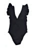 Unbranded Solid Black One Piece Swimsuit Size 3X - photo 1