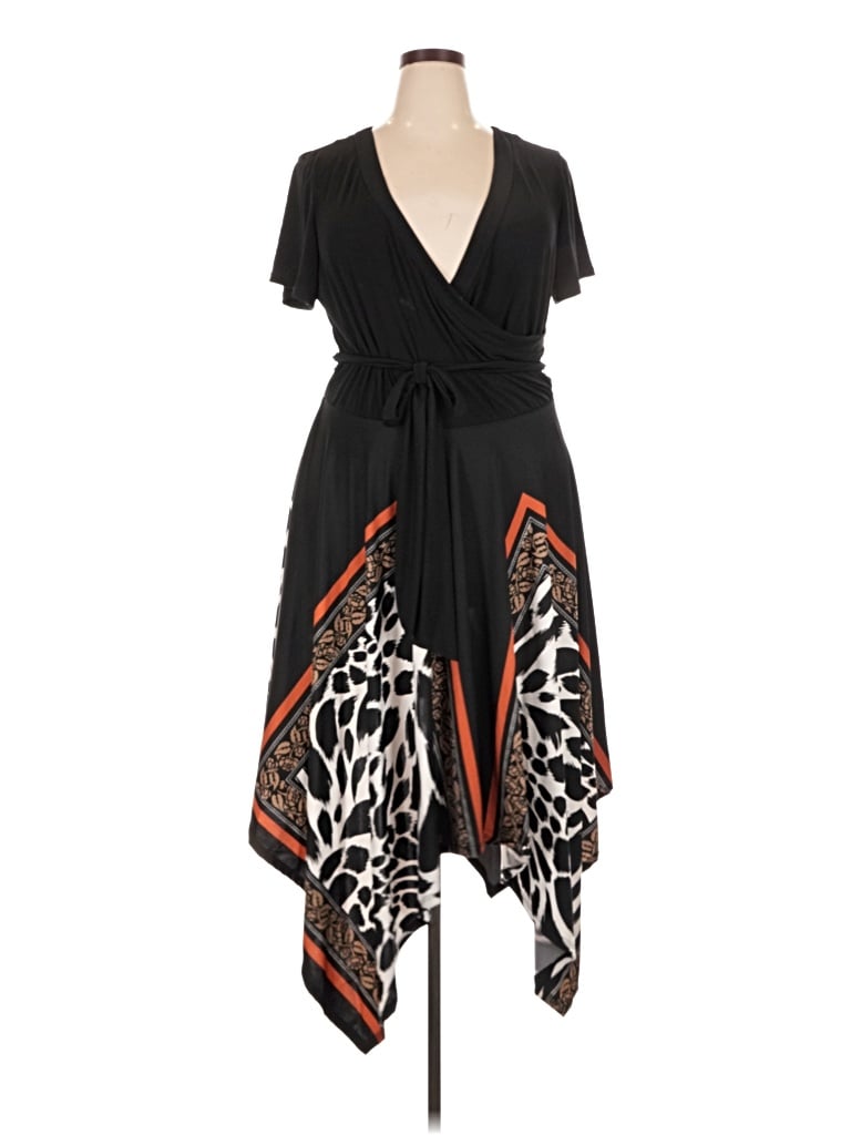 Pre-owned Ashley Stewart Casual Dress In Black