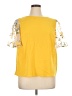 Shein Curve 100% Polyester Yellow Short Sleeve Top Size 14 Plus (1) - photo 1