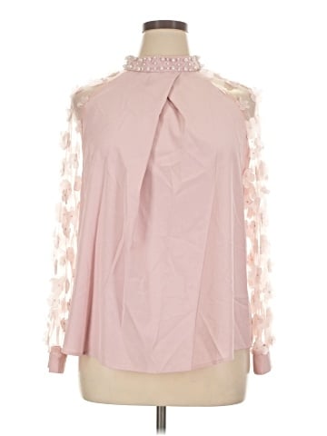 Shein Curve Long Sleeve Blouse (view 1)