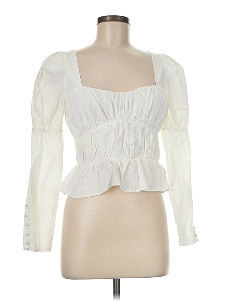 Pre-owned Wayf 3/4 Sleeve T-shirt In Ivory
