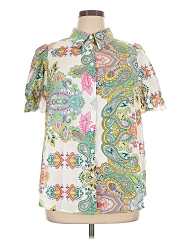 Shein Curve Short Sleeve Blouse (view 1)