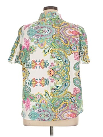 Shein Curve Short Sleeve Blouse (view 2)