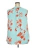 Daniel Rainn 100% Polyester Blue Sleeveless Blouse Size 2X - photo 2
