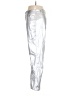 Haute Monde 100% Polyester Metallic Silver Casual Pants Size L - photo 5
