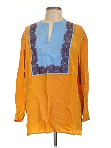 Tory Burch Long Sleeve Silk Top (view 1)