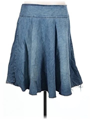 Blue Asphalt Denim Skirt (view 1)