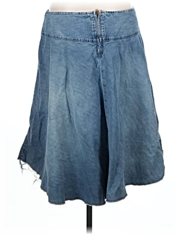 Blue Asphalt Denim Skirt (view 2)