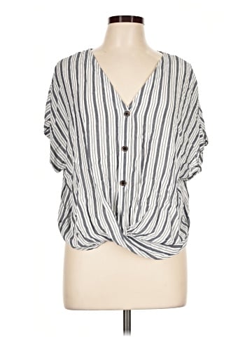 a.n.a. A New Approach Short Sleeve Blouse (view 1)