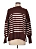 Unbranded Stripes Burgundy Pullover Sweater Size L - photo 1