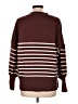 Unbranded Stripes Burgundy Pullover Sweater Size L - photo 2