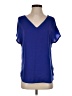 Mossimo 100% Polyester Blue Short Sleeve Blouse Size S - photo 1