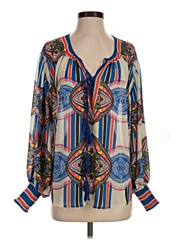 Champagne & Strawberry 3/4 Sleeve Blouse (view 1)