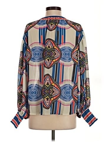 Champagne & Strawberry 3/4 Sleeve Blouse (view 2)
