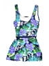 Gabar Tropical Blue One Piece Swimsuit Size 12 - photo 2