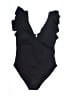 Unbranded Solid Black One Piece Swimsuit Size 3X - photo 1