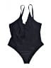 Unbranded Solid Black One Piece Swimsuit Size 2X - photo 1