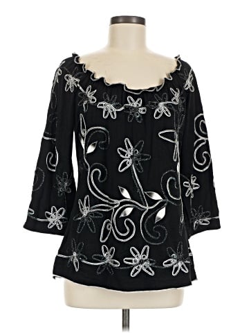 Lauren Michelle 3/4 Sleeve Blouse (view 1)