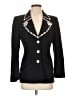 Escada 100% Virgin Wool Black Blue Wool Blazer Size EU 36 / US 6 - photo 1