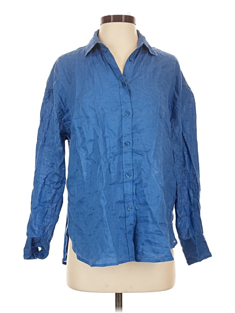 Pre-owned Ecoalf Long Sleeve Button Down Shirt In Blue