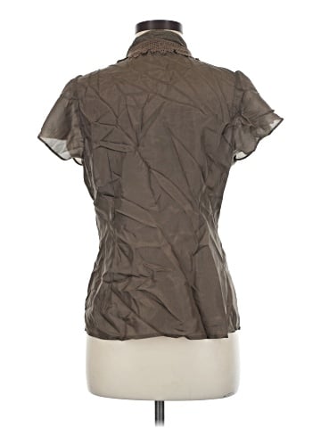 Lucky Brand Short Sleeve Silk Top (view 2)