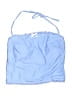 Unbranded Checkered-gingham Blue Swimsuit Top Size L - photo 1