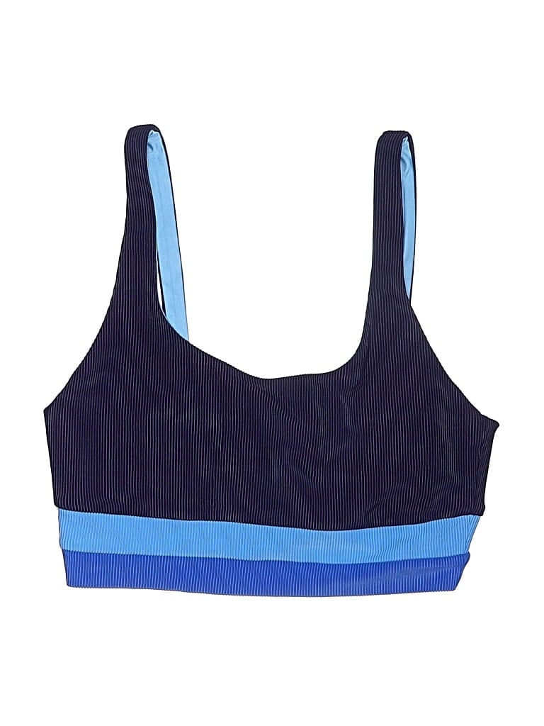Pre-owned Beach Riot Swimsuit Top Blue Swimwear