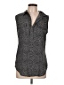 Ann Taylor LOFT 100% Polyester Black Sleeveless Blouse Size L - photo 1