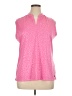 Nike 100% Polyester Pink Short Sleeve Blouse Size XL - photo 1