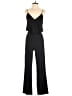 Parker 100% Silk Solid Black Jumpsuit Size S - photo 1