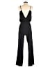Parker 100% Silk Solid Black Jumpsuit Size S - photo 2