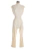 Express 100% Polyester Solid Ivory Jumpsuit Size S - photo 1