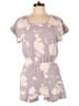 Final Touch Floral Gray Purple Romper Size M - photo 1