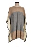 Calvin Klein Color Block Stripes Ivory Tan Poncho Size S - photo 1