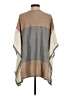Calvin Klein Color Block Stripes Ivory Tan Poncho Size S - photo 2